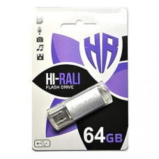 Hi-Rali 64 GB USB Flash Drive Rocket series Silver (HI-64GBVCSL)