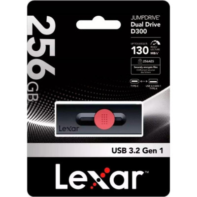 Lexar 256 GB JumpDrive Dual Drive D300 (LJDD300256G-BNBNG)