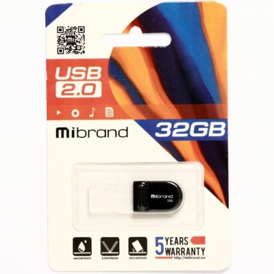 Mibrand 32GB Scorpio USB 2.0 Black (MI2.0/SC32M3B)