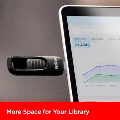SanDisk 64 GB Ultra Slider USB-C3.2 (SDCZ480-064G-G46)