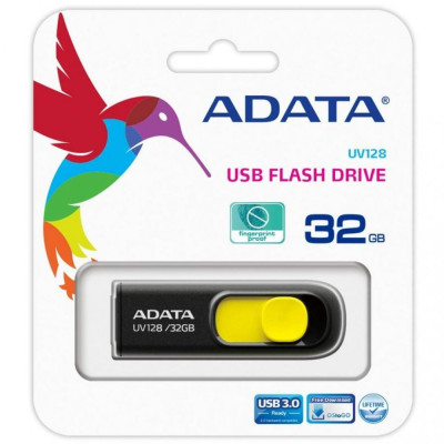 ADATA 32 GB UV128 Black-Yellow USB 3.0 (AUV128-32G-RBY)