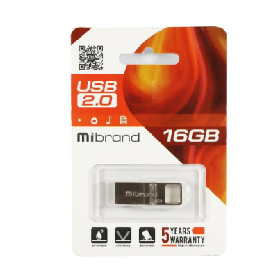 Mibrand 16GB Shark USB 2.0 Silver (MI2.0/SH16U4S)