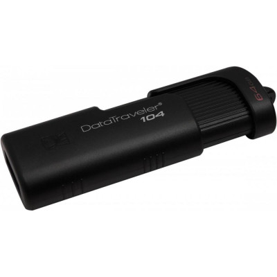 Kingston 64 GB DataTraveler 104 USB 2.0 Black (DT104/64GB)