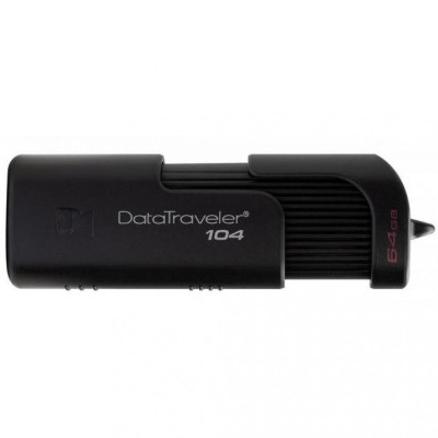 Kingston 64 GB DataTraveler 104 USB 2.0 Black (DT104/64GB)