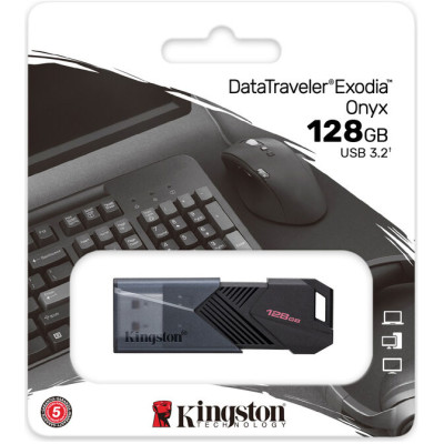 Kingston 128 GB DataTraveler Exodia Onyx USB 3.2 Gen 1 Black (DTXON/128GB)