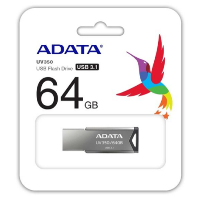 ADATA 64 GB UV350 Metal Black USB 3.1 (AUV350-64G-RBK)