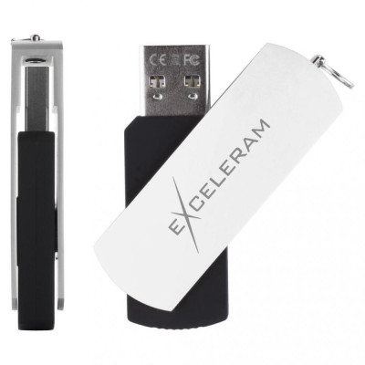 Exceleram 64 GB P2 Series White/Black USB 2.0 (EXP2U2WH2B64)