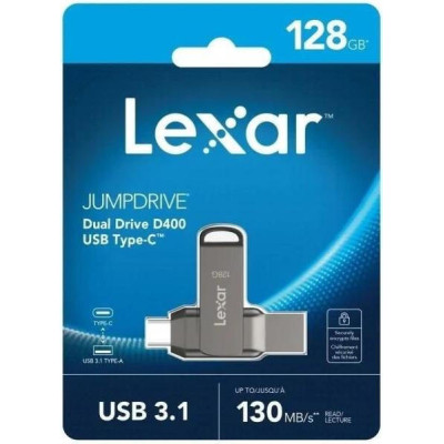 Lexar 128 GB JumpDrive Dual Drive D400 (LJDD400128G-BNQNG)