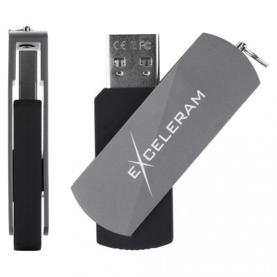 Exceleram P2 Black/Gray USB 2.0 EXP2U2GB64