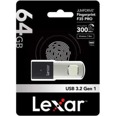 Lexar 64 GB JumpDrive Fingerprint F35 Pro USB3.2 (LJDF35P064G-RNBNG)