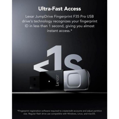 Lexar 64 GB JumpDrive Fingerprint F35 Pro USB3.2 (LJDF35P064G-RNBNG)