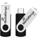 MediaRange 128 GB Swivel USB-C3.2 Black/Silver (MR1954)