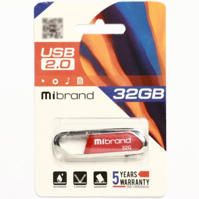Mibrand 32GB Aligator USB 2.0 Dark Red (MI2.0/AL32U7DR)