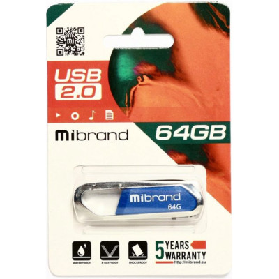 Mibrand 64GB Aligator USB 2.0 Blue (MI2.0/AL64U7U)