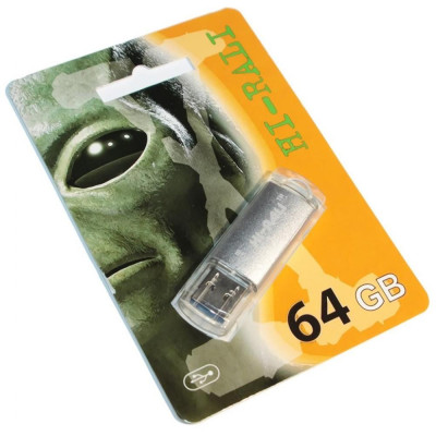 Hi-Rali 64 GB USB 3.0 Flash Drive Rocket series Silver (HI-64GB3VCSL)