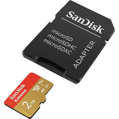 SanDisk 2 TB microSDXC U3 V30 A2 Extreme + Adapter SD (SDSQXAV-2T00-GN6MA)