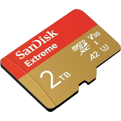 SanDisk 2 TB microSDXC U3 V30 A2 Extreme + Adapter SD (SDSQXAV-2T00-GN6MA)