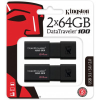 Kingston 2 x 64 GB DataTraveler 100 G3 (DT100G3/64GB-2P)