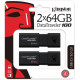 Kingston 2 x 64 GB DataTraveler 100 G3 (DT100G3/64GB-2P)