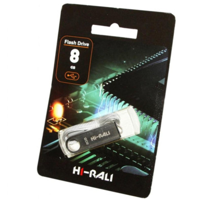 Hi-Rali 8 GB USB Flash Drive Shuttle series Silver (HI-8GBSHSL)