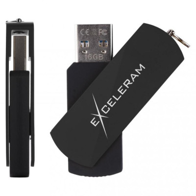 Exceleram 16 GB P2 Series Black/Black USB 3.1 Gen 1 (EXP2U3BB16)