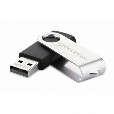 Exceleram 64 GB P1 Series Silver/Black USB 2.0 (EXP1U2SIB64)