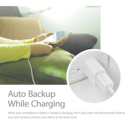 PATRIOT 256 GB Auto Backup iLuxe Cube C White (PI256GCUW30C)
