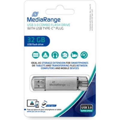 MediaRange 32 GB USB 3.0 combo flash drive with USB Type-C plug (MR936)