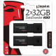 Kingston 2 x 32 GB DataTraveler 100 G3 (DT100G3/32GB-2P)