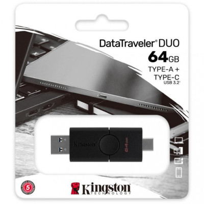 Kingston 64 GB DataTraveler Duo USB 3.2 + Type-C (DTDE/64GB)