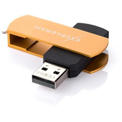 Exceleram 16 GB P2 Series Gold/Black USB 2.0 (EXP2U2GOB16)