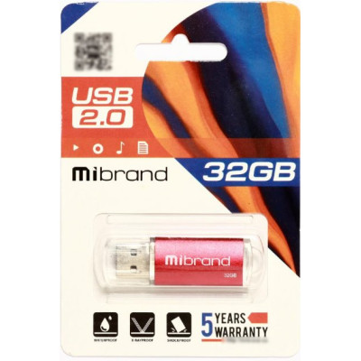 Mibrand 32GB Cougar USB 2.0 Red (MI2.0/CU32P1R)