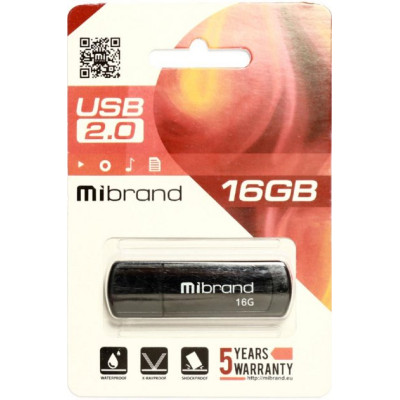 Mibrand 16Gb Grizzly Black (MI2.0/GR16P3B)
