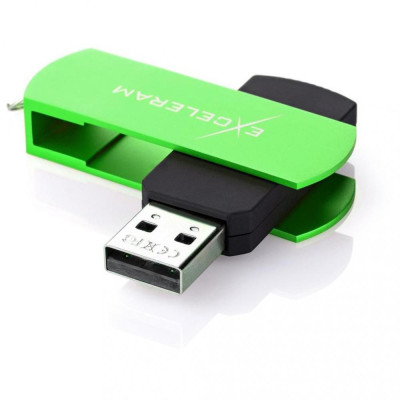Exceleram P2 Black/Green USB 2.0 EXP2U2GRB32