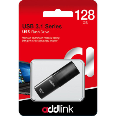 addlink 128 GB U55 USB 3.1 Black (ad128GBU55B3)