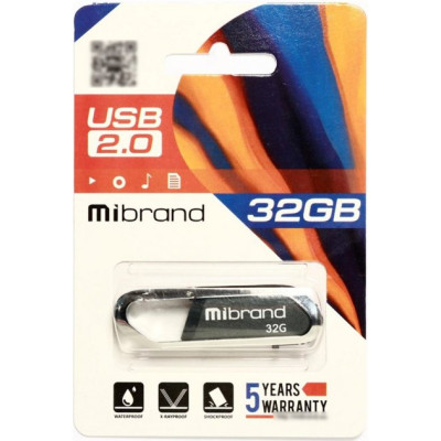 Mibrand 32GB Aligator USB 2.0 Gray (MI2.0/AL32U7G)