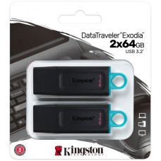 Kingston 2 x 64 GB DataTraveler Exodia USB 3.2 (DTX/64GB-2P)