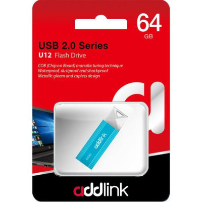 addlink 64 GB U12 USB 2.0 Blue (ad64GBU12A2)