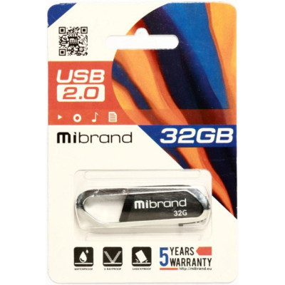 Mibrand 32GB Aligator USB 2.0 Black (MI2.0/AL32U7B)