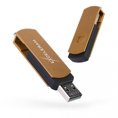 Exceleram P2 Black/Brown USB 2.0 EXP2U2BRB32
