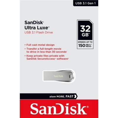 SanDisk 32 GB Ultra Luxe USB 3.1 Silver (SDCZ74-032G-G46)