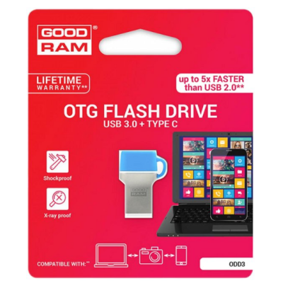 GOODRAM 32 GB ODD3 Type-C, USB3.0 BLUE (ODD3-0320B0R11)