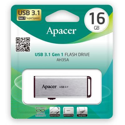 Apacer 16 GB AH35A Silver USB 3.1 (AP16GAH35AS-1)