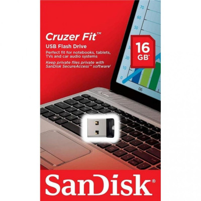 SanDisk 16 GB Cruzer Fit USB 2.0 (SDCZ33-016G-G35)