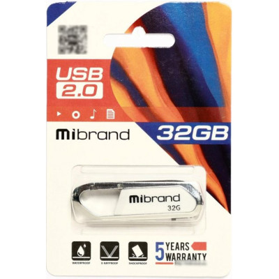 Mibrand 32GB Aligator USB2.0 White (MI2.0/AL32U7W)