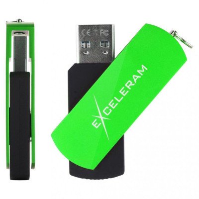 Exceleram P2 Black/Green USB 3.1 EXP2U3GRB16