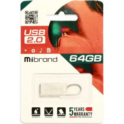 Mibrand 64GB Irbis USB2.0 Silver (MI2.0/IR64U3S)