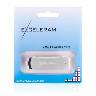 Exceleram 16 GB P2 Series Silver/Black USB 2.0 (EXP2U2SIB16)