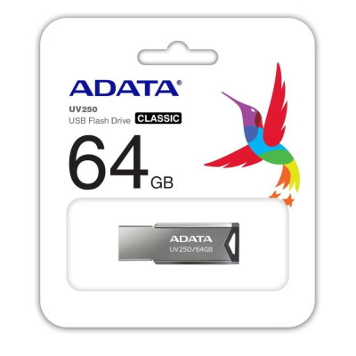 ADATA 64 GB UV250 Metal Black USB 2.0 (AUV250-64G-RBK)
