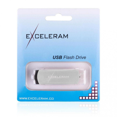 Exceleram P2 Black/Silver USB 3.1 EXP2U3SIB64